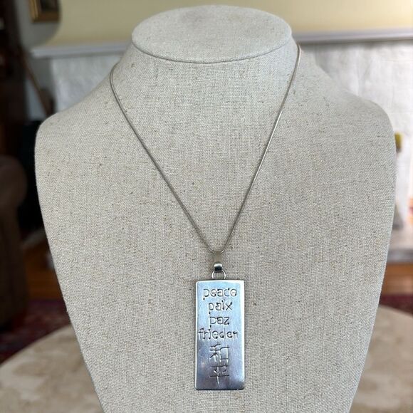 925 Sterling Silver “Peace” Necklace (Proceeds to Doctors Without Borders) - Picture 3 of 11